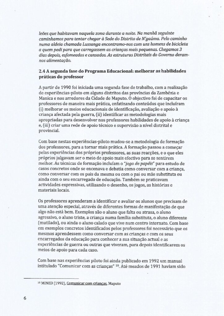 a resposta da educação durante o conflito armado programa educacional para o atendimento à criança em situação dificil (1987 1992) page 0004