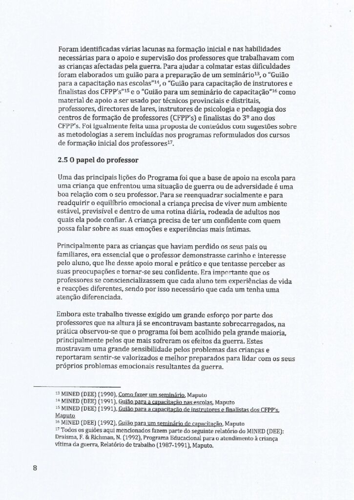 a resposta da educação durante o conflito armado programa educacional para o atendimento à criança em situação dificil (1987 1992) page 0006