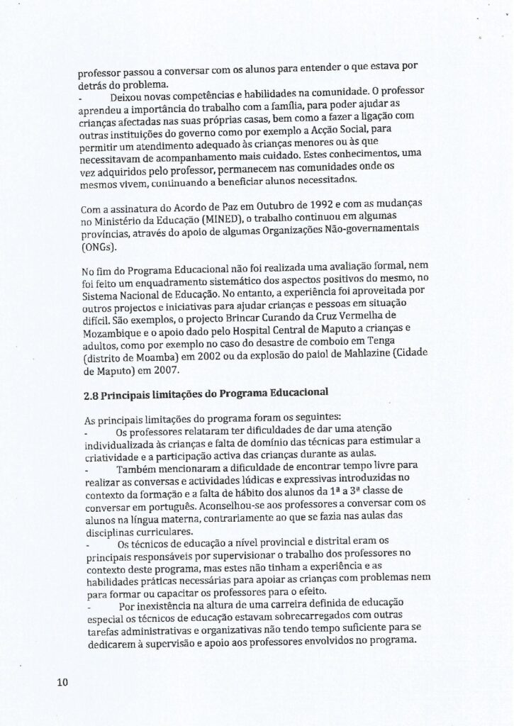 a resposta da educação durante o conflito armado programa educacional para o atendimento à criança em situação dificil (1987 1992) page 0008