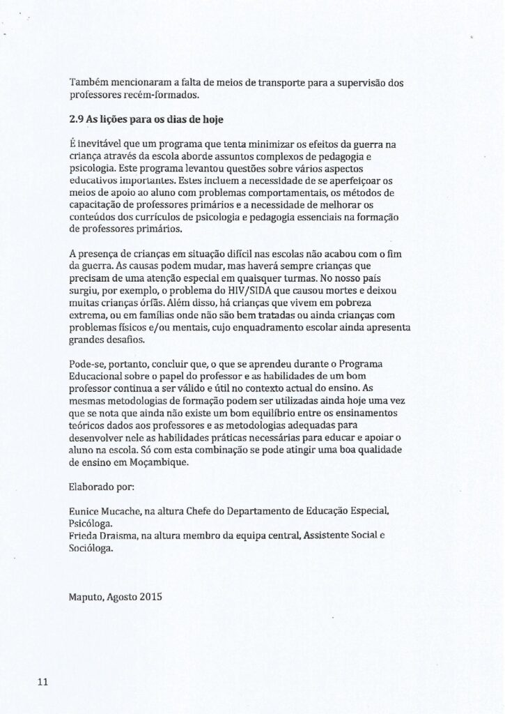a resposta da educação durante o conflito armado programa educacional para o atendimento à criança em situação dificil (1987 1992) page 0009