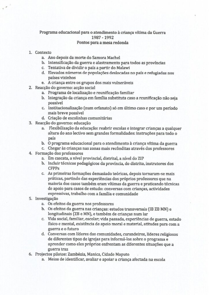 programa educacional para o atendimento à criança vítima da guerra 1987 1992 (pontos para a mesa redonda) page 0001